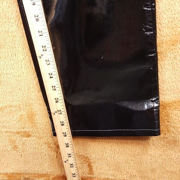 AGOLDE Womens Pants Size 30 Black Patent 90s Pinch Waist Recycled Leather - Picture 7 of 9